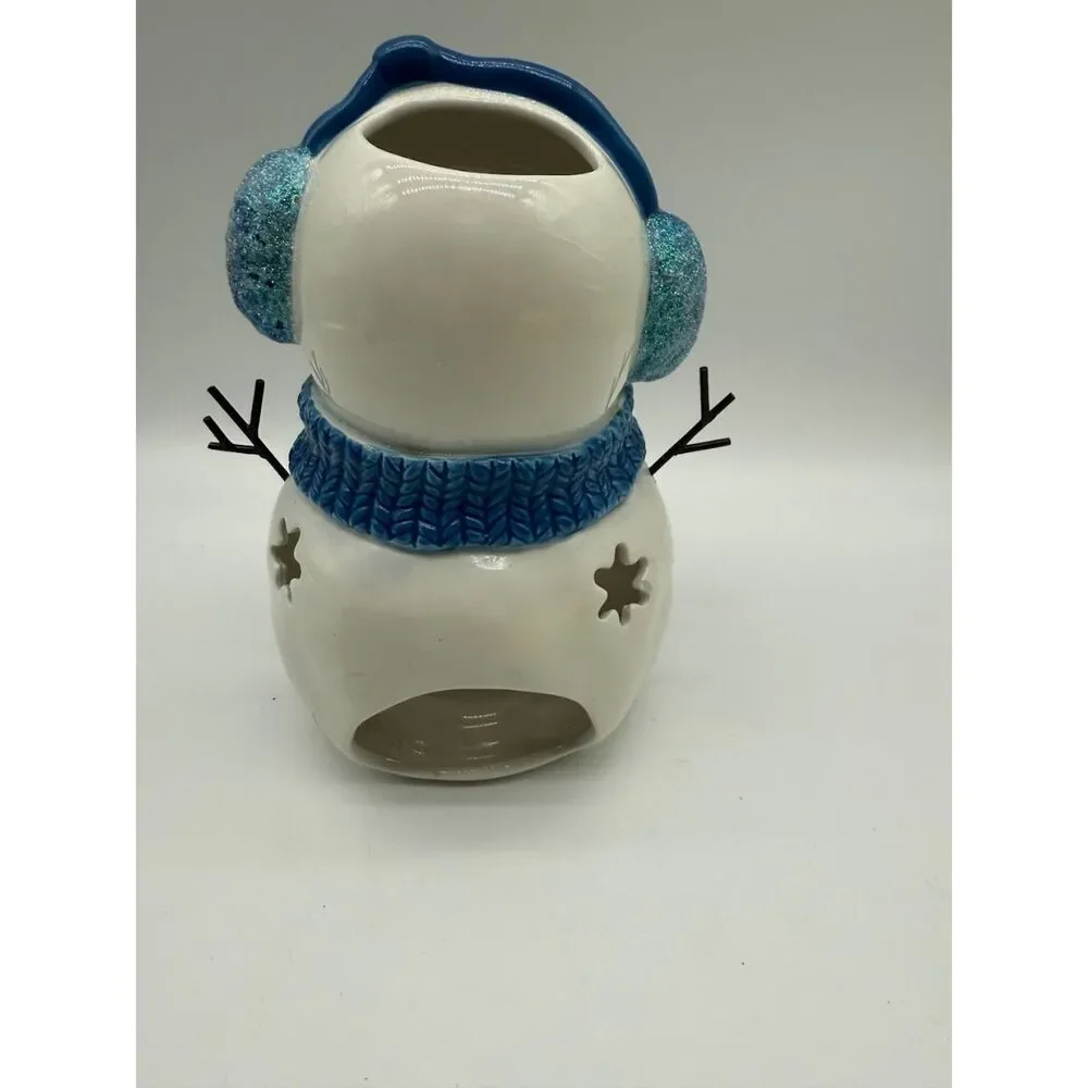 ceramic snowman  tea light holder